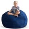 Creative QT Stuff ’n Sit Extra Large 38’’ Bean Bag Storage Cover for Stuffed Animals & Toys, Giant Beanbag Chair for Kids Ages 3-14, Bedroom Organizer for Easter, Royal Blue Corduroy